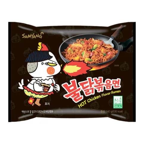 Лапша быстрого приготовления Hot Chicken острая курица Samyang 140г