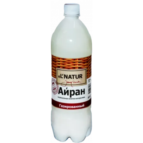 БЗМЖ Кисломолочный напиток Айран Elnatur газ пэт 1 л