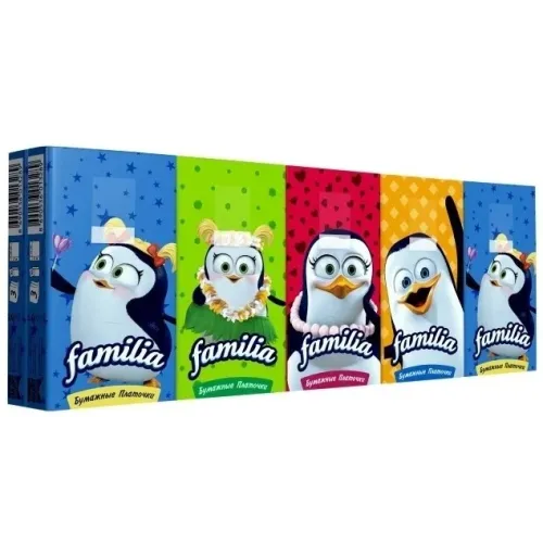 Платочки бумажные Familia Classical 3-х слойные 10шт