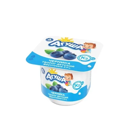 БЗМЖ Продукт творожный Агуша черника 3,9% 100г