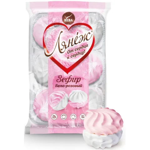 Зефир Лянеж Бело розовый 315гр