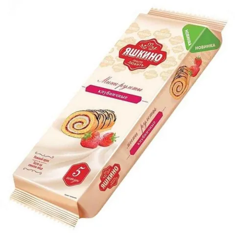 Мини-рулеты Яшкино Клубничные 175г