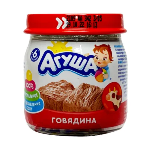 Пюре Агуша Говядина с 6 месяцев 80г