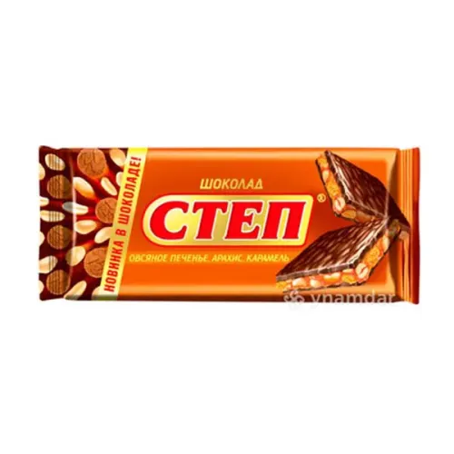 Шоколадный батончик СТЕП 90г карамель+орех+печенье
