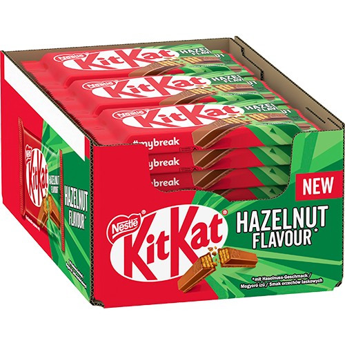 KitKat Paluszki waflowe pokryte mleczną czekoladą smak orzechów laskowych