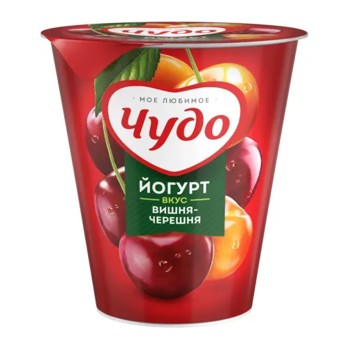 Йогурт вязкий Чудо Вишня-Черешня 2.0% 290г БЗМЖ